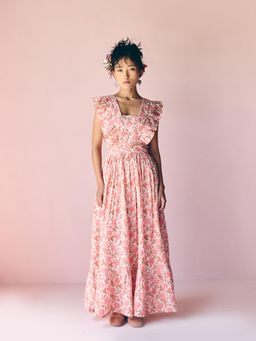 Prakriti Jaipur - Peach Ruffled Long Dress