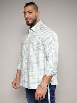 Instafab Plus - Mens Cosmic Multi-Color Tartan Plaid Shirt