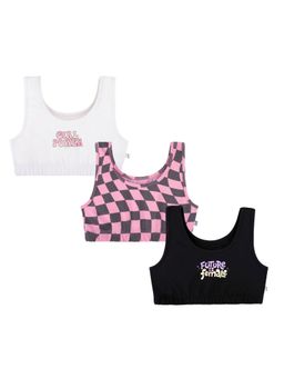 Plan B - Girl Power Pack of 3 Double Layered U-Shaped Sports Bra