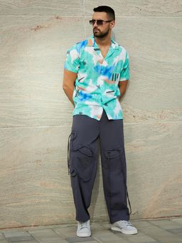 Campus Sutra - Mens Ecoliva Abstract Strokes Shirt