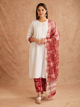 KAHVA - Noora Unz Kurta with Pant and Dupatta