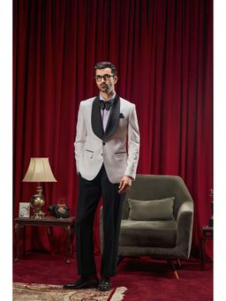 Philocaly - Burton Slim Fit Solid White Tuxedo
