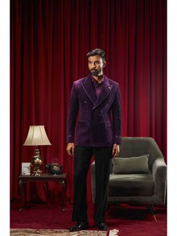 Philocaly - Spielberg Slim Fit Solid Purple Tuxedo