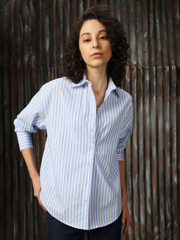 High Star - Blue Stripes Relaxed Shirt