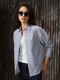 High Star - Blue Stripes Relaxed Shirt