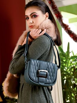 Odette - Green Printed Sling And Cross Bag