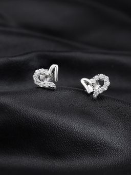 Carlton London - 925 Sterling Silver Stone-Studs With Rhodium Plating