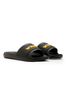 WROGN - Mens Black Midnight Gold Sliders