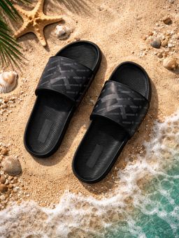 WROGN - Mens Black Mono Drift Sliders