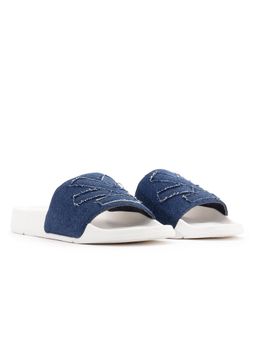 WROGN - Mens White Denim Sliders