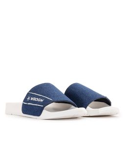 WROGN - Mens White Stonewash Sliders