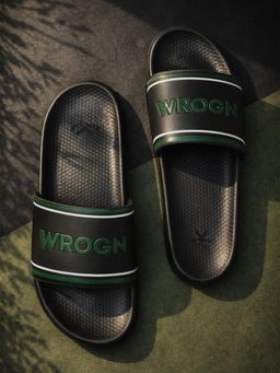 WROGN - Mens Black Midnight Forest Sliders
