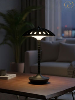 ELARE - Black Mushroom Shape Table Lamp for Decoration of Party