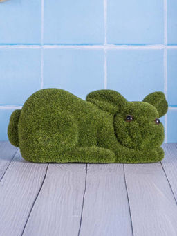 Aarvi Decor - Kue Wei Grass Green Lazy Bunny Rabbit Figurine