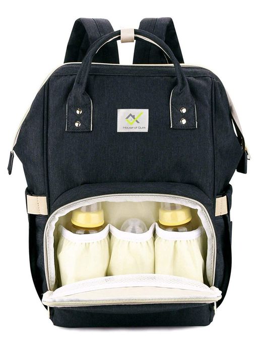 House of Quirk Baby Boy & Girl Maternity Diaper Bag - Black