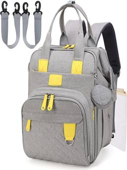 House of Quirk - Baby Boy & Girl Maternity Diaper Bag - Grey