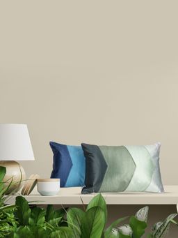 Sivya by Home - Colorblock Rectangular Cushion Cover Multi-Color (Pack of 2)