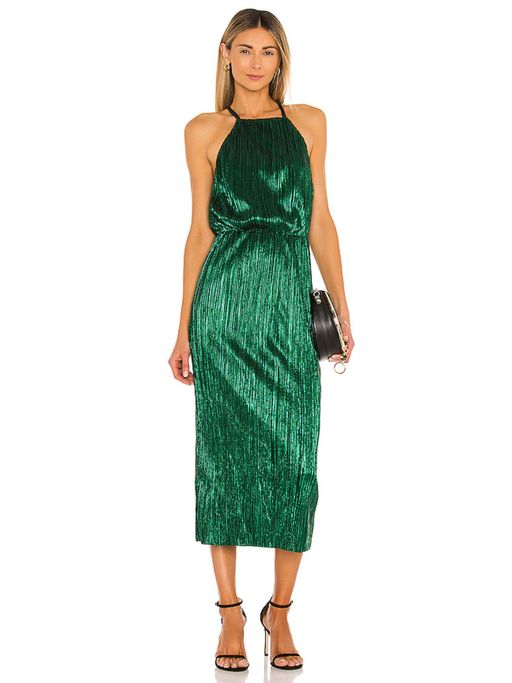 slim fit dress slacks The Genevieve Green Plaid Strapless Midi Dress - All Dresses