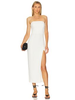 Nicholas - Adiba Strapless Round Edge Midi Dress