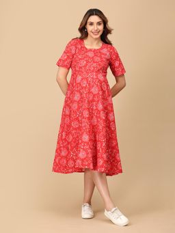 The Mom Store - Red Bud and Boujee Maternity and Nursing Dress