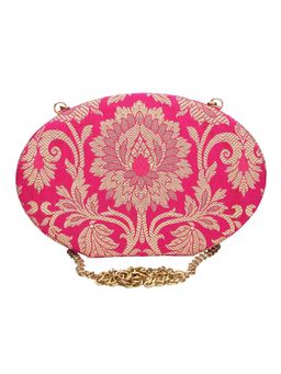 The Purple Sack - Pink Printed Clutch