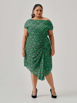 Neeti and Mudita - Zenith Drape Printed Knee Length Dress