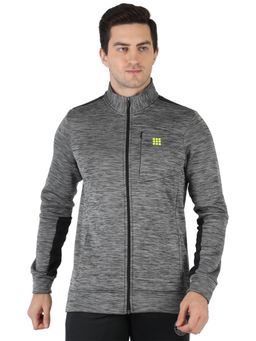 Rock.it - Men Grey Regular Fit Full Sleeve High Neck Sweatshirt
