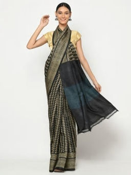 Fabindia - Silk Tussar Block Print Sari