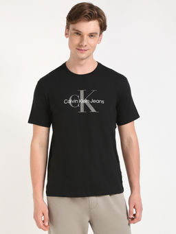 Calvin Klein - Mens Black Solid Casual T-Shirt