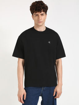 Calvin Klein - Mens Black Solid Casual T-Shirt