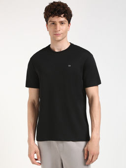 Calvin Klein - Mens Black Solid Casual T-Shirt