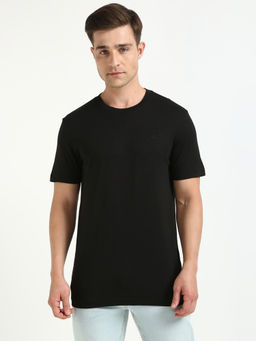 Calvin Klein - Mens Black Solid Casual T-Shirt