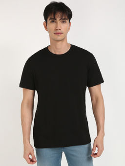Calvin Klein - Mens Black Solid Casual T-Shirt