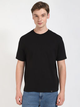 Calvin Klein - Mens Black Solid Casual T-Shirt
