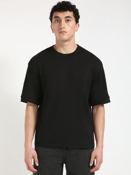 Calvin Klein - Mens Black Solid Casual T-Shirt