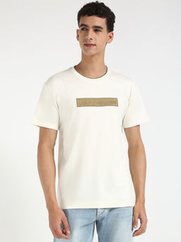 Calvin Klein - Mens White Solid Casual T-Shirt