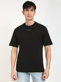Calvin Klein - Mens Black Solid Casual T-Shirt