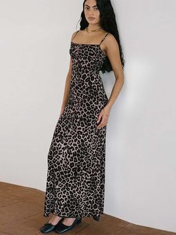 Outzidr - Multi-Color Animal Printed Bodycon Dress