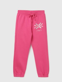 United Colors of Benetton - Pink Girls Printed Regular Fit Trackpants
