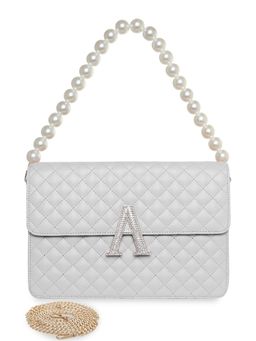 ESBEDA - White Personalized Alphabet A Turtle Quilted Handbag for Women