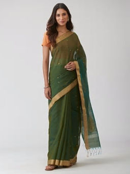 Fabindia - Cotton Silk Chanderi Woven Sari