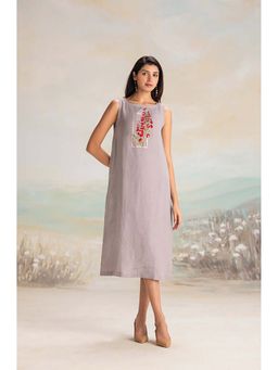 Kaveri - Beige Flute Pipes Dress