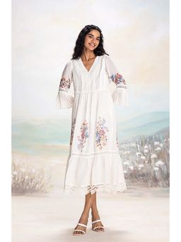 Kaveri - White Vintage Rosa Messenger Dress