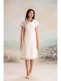 Kaveri - Beige Over Lock Dress