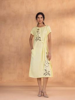 Kaveri - Yellow Golden Daisy Bow Dress