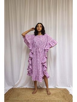 Fancy Pastels - Pineapple Purple Kaftan Dress