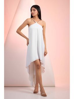 MANDIRA WIRK - White Chain-Drape Dress