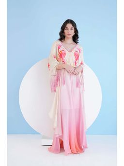 MANDIRA WIRK - Bauhinia Printed Ombre Maxi Dress
