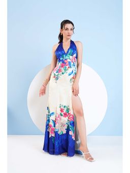 MANDIRA WIRK - Floral Expression Halter Maxi Dress