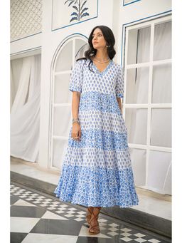 Naav - Noor Tier Dress In Blue